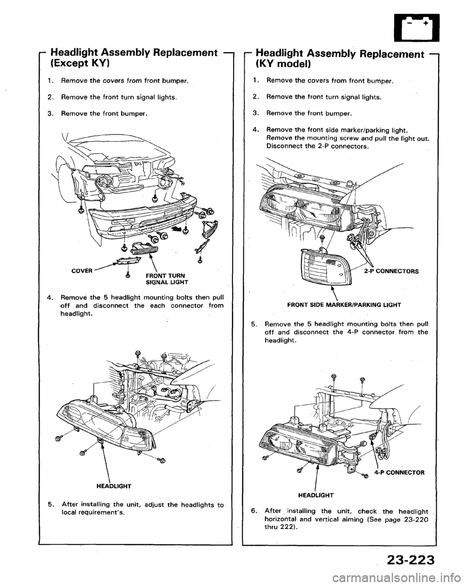 HONDA LEGEND 1991 2.G Workshop Manual 