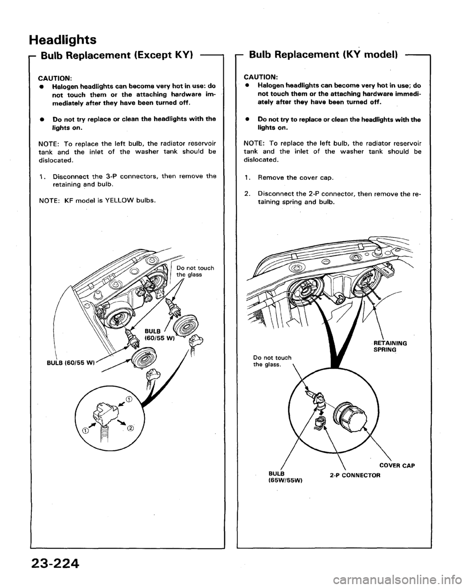 HONDA LEGEND 1991 2.G Workshop Manual 