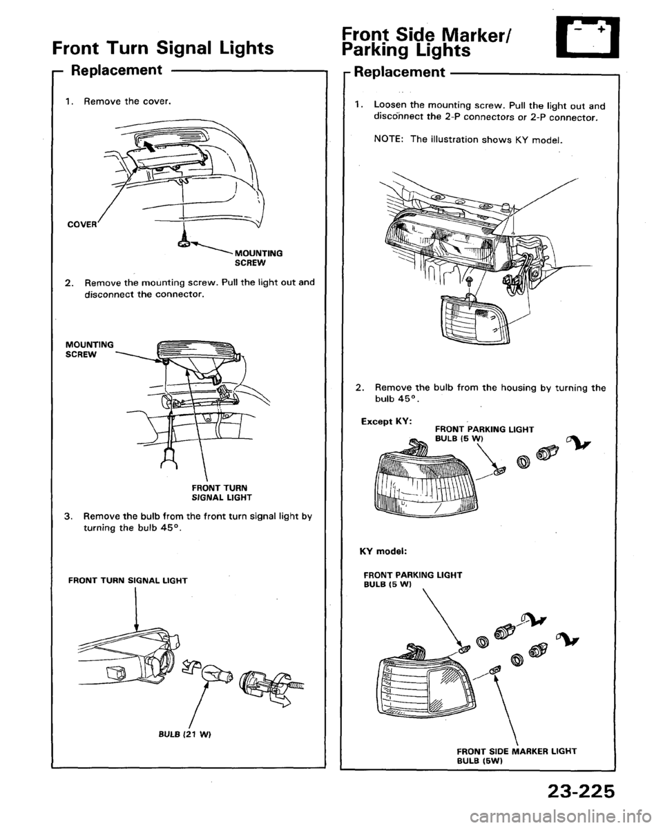 HONDA LEGEND 1991 2.G Workshop Manual 
