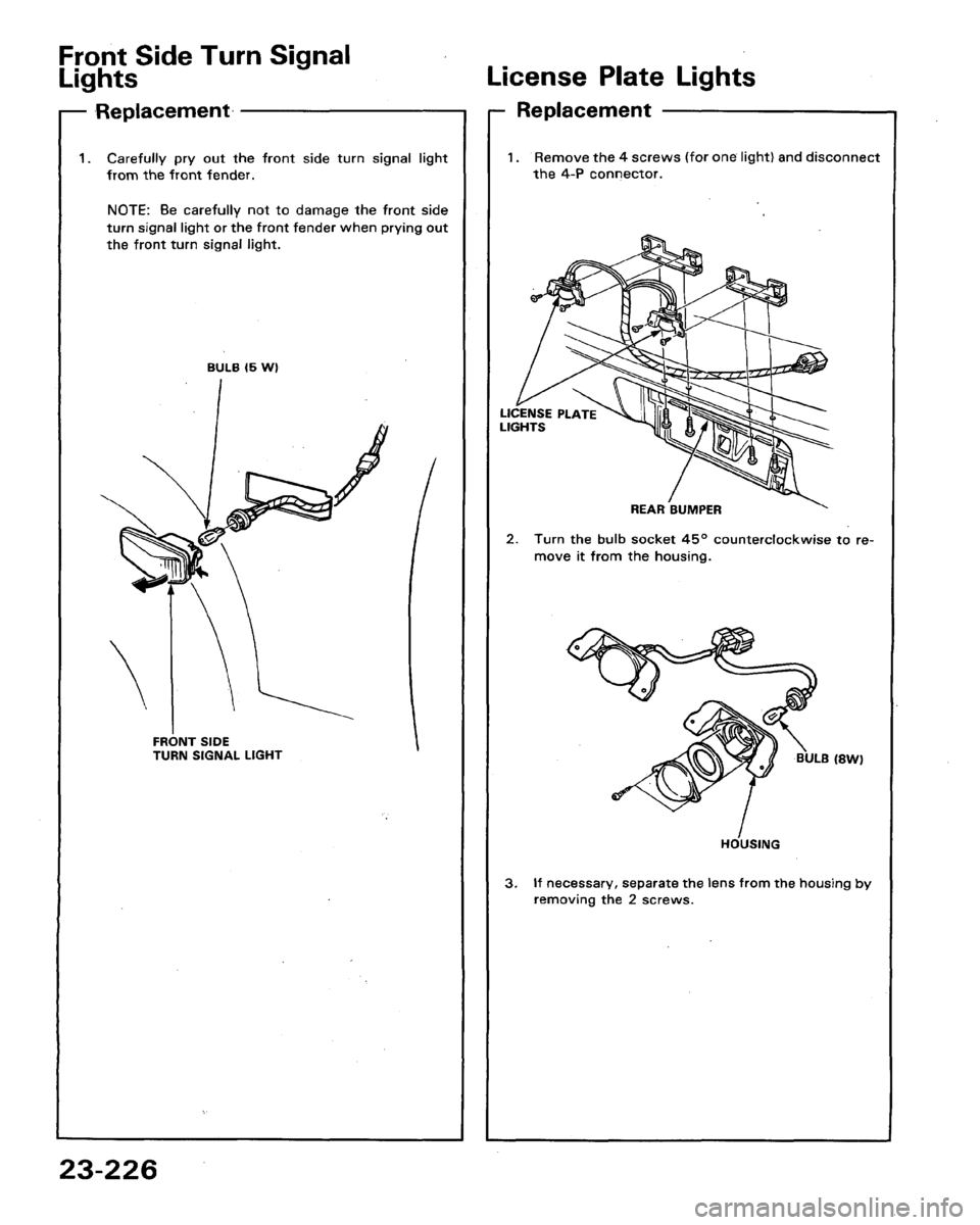 HONDA LEGEND 1991 2.G Workshop Manual 
