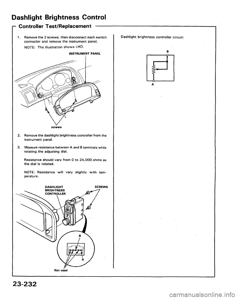 HONDA LEGEND 1991 2.G Workshop Manual 