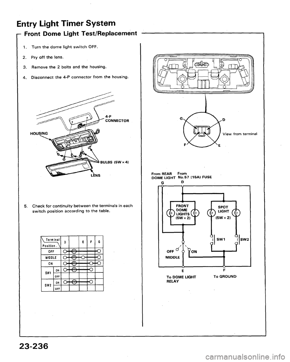 HONDA LEGEND 1991 2.G Workshop Manual 