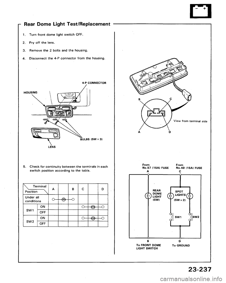HONDA LEGEND 1991 2.G Workshop Manual 