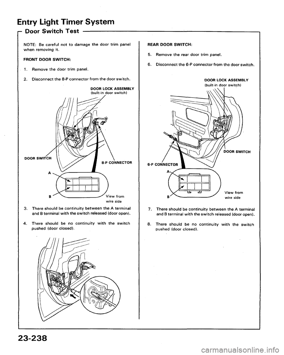 HONDA LEGEND 1991 2.G Workshop Manual 
