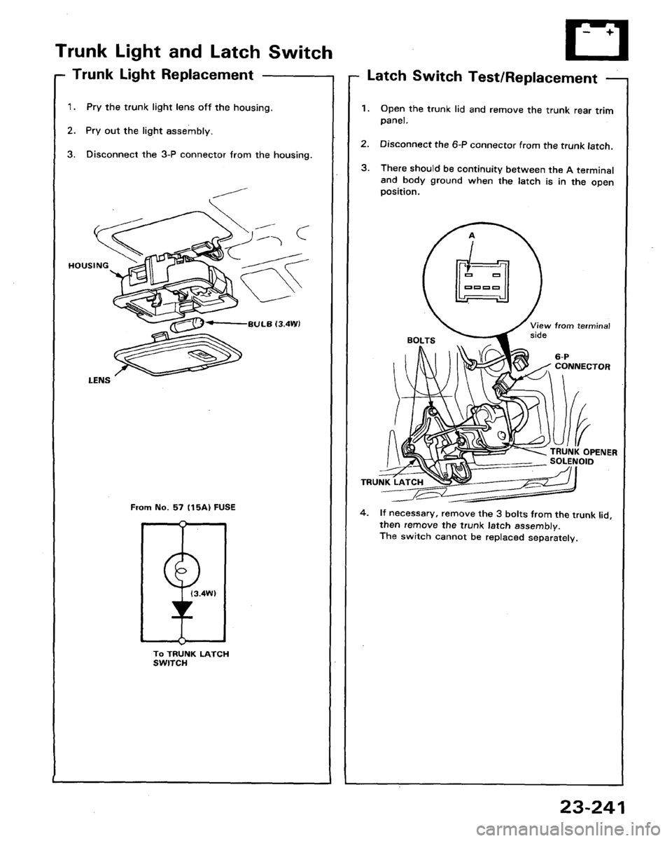 HONDA LEGEND 1991 2.G Workshop Manual 