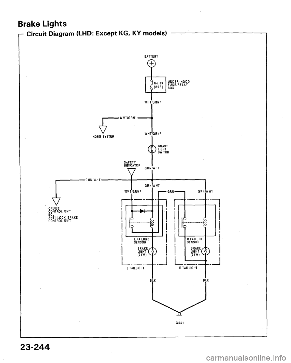 HONDA LEGEND 1991 2.G Workshop Manual 
