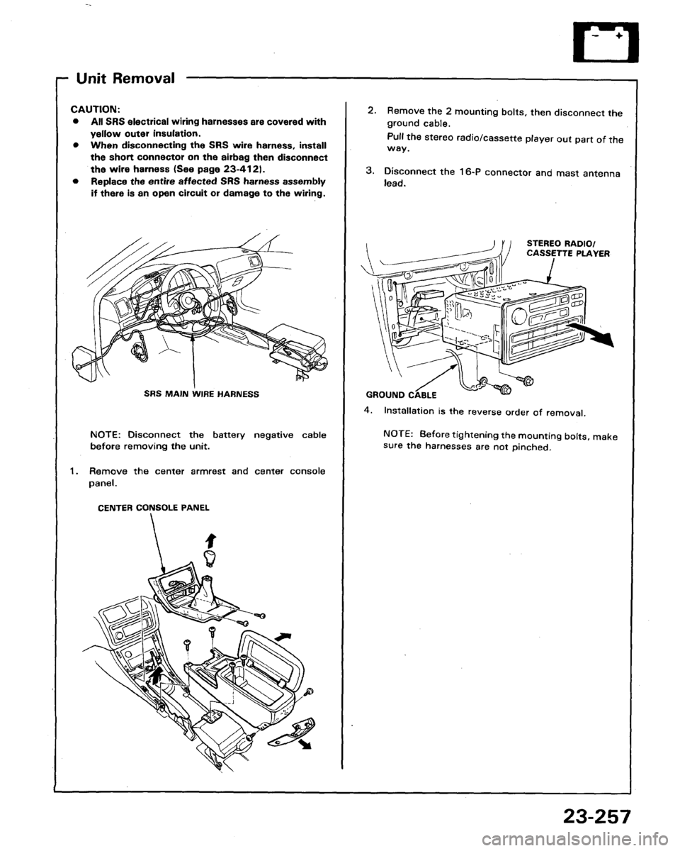 HONDA LEGEND 1991 2.G Workshop Manual 