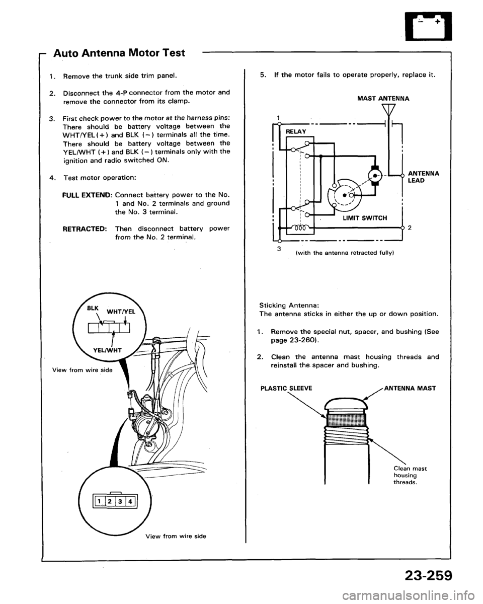HONDA LEGEND 1991 2.G Workshop Manual 