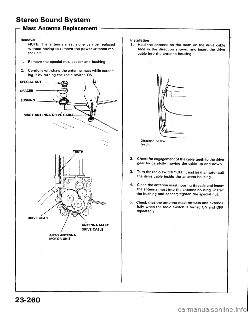 HONDA LEGEND 1991 2.G Workshop Manual 