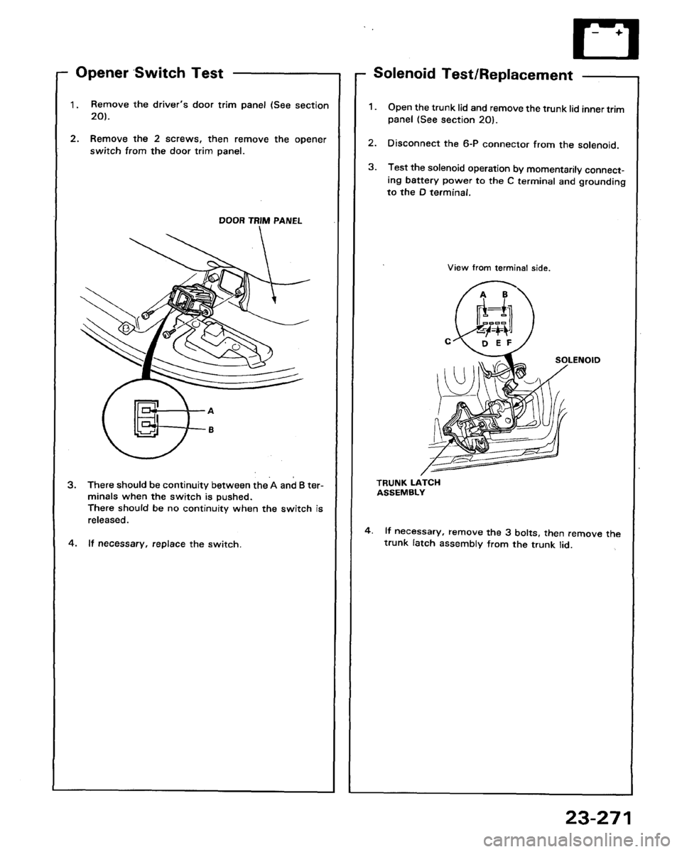 HONDA LEGEND 1991 2.G Workshop Manual 