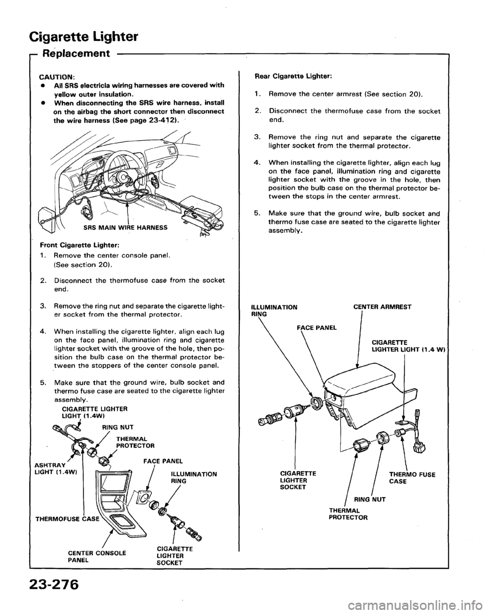 HONDA LEGEND 1991 2.G Workshop Manual 