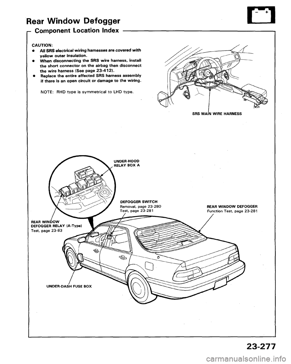 HONDA LEGEND 1991 2.G Workshop Manual 