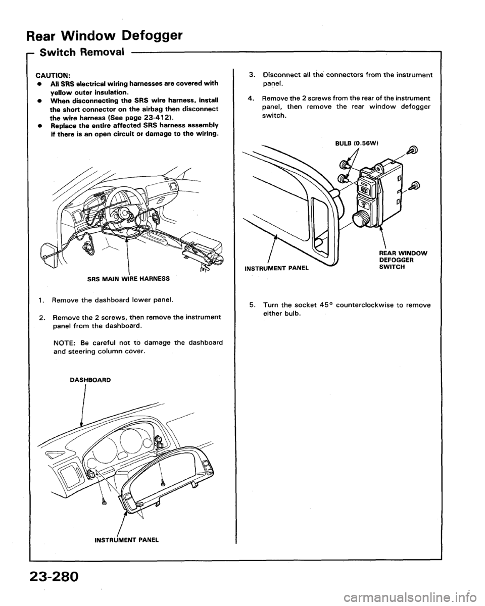 HONDA LEGEND 1991 2.G Workshop Manual 