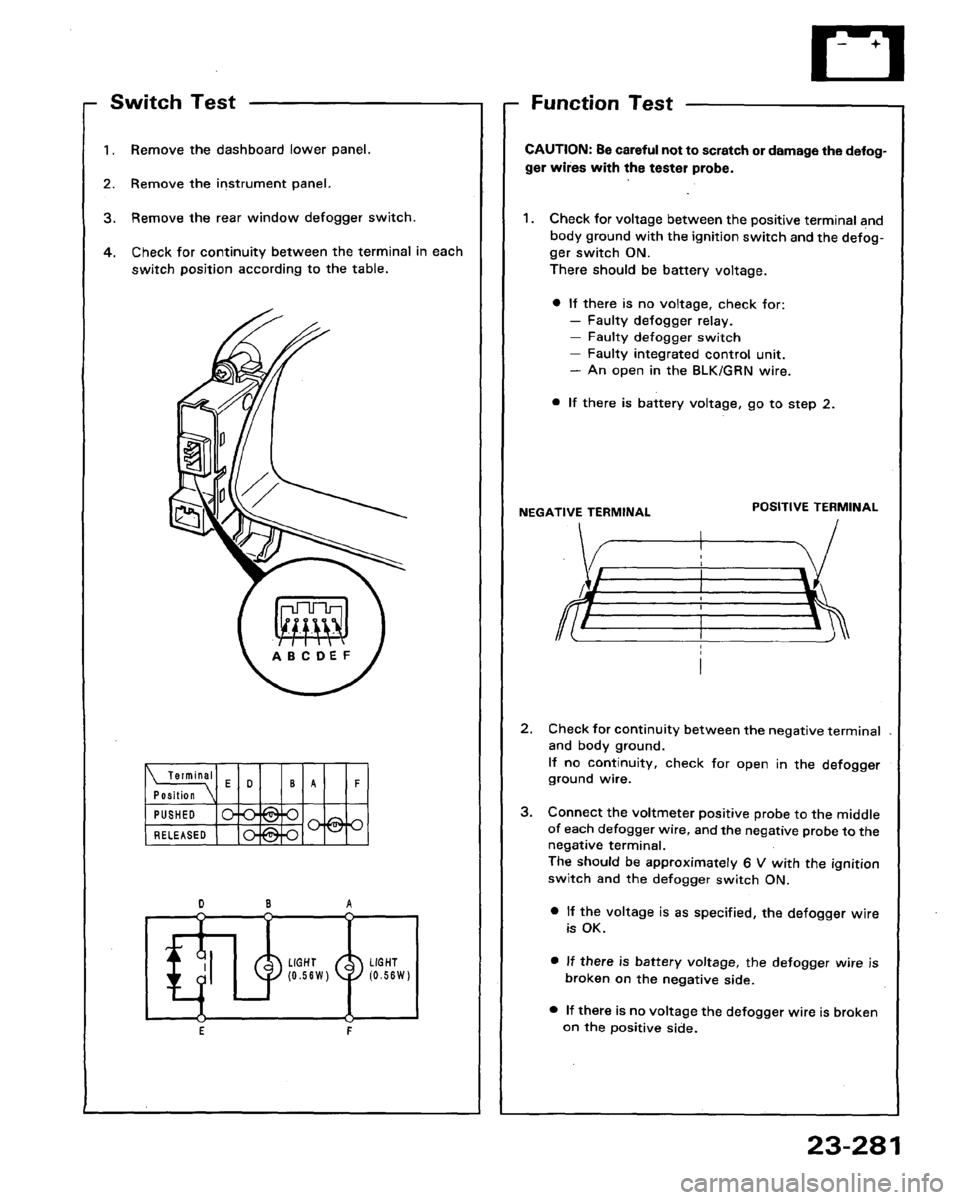 HONDA LEGEND 1991 2.G Workshop Manual 
