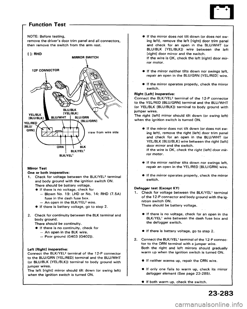 HONDA LEGEND 1991 2.G Workshop Manual 