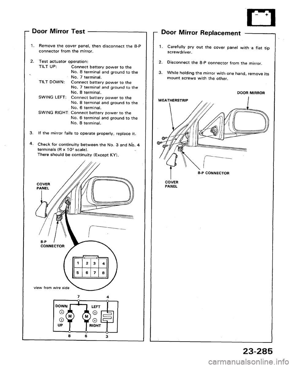 HONDA LEGEND 1991 2.G Workshop Manual 