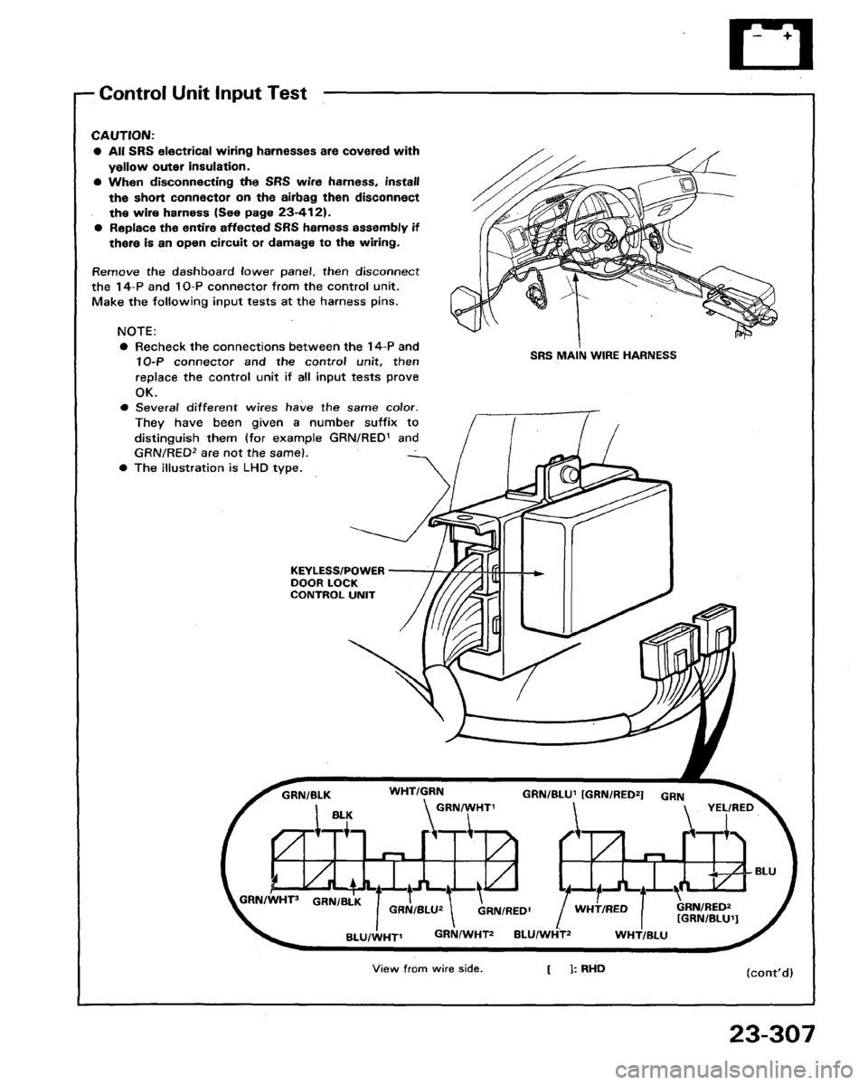 HONDA LEGEND 1991 2.G Workshop Manual 