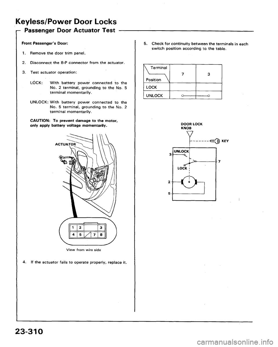 HONDA LEGEND 1991 2.G Workshop Manual 