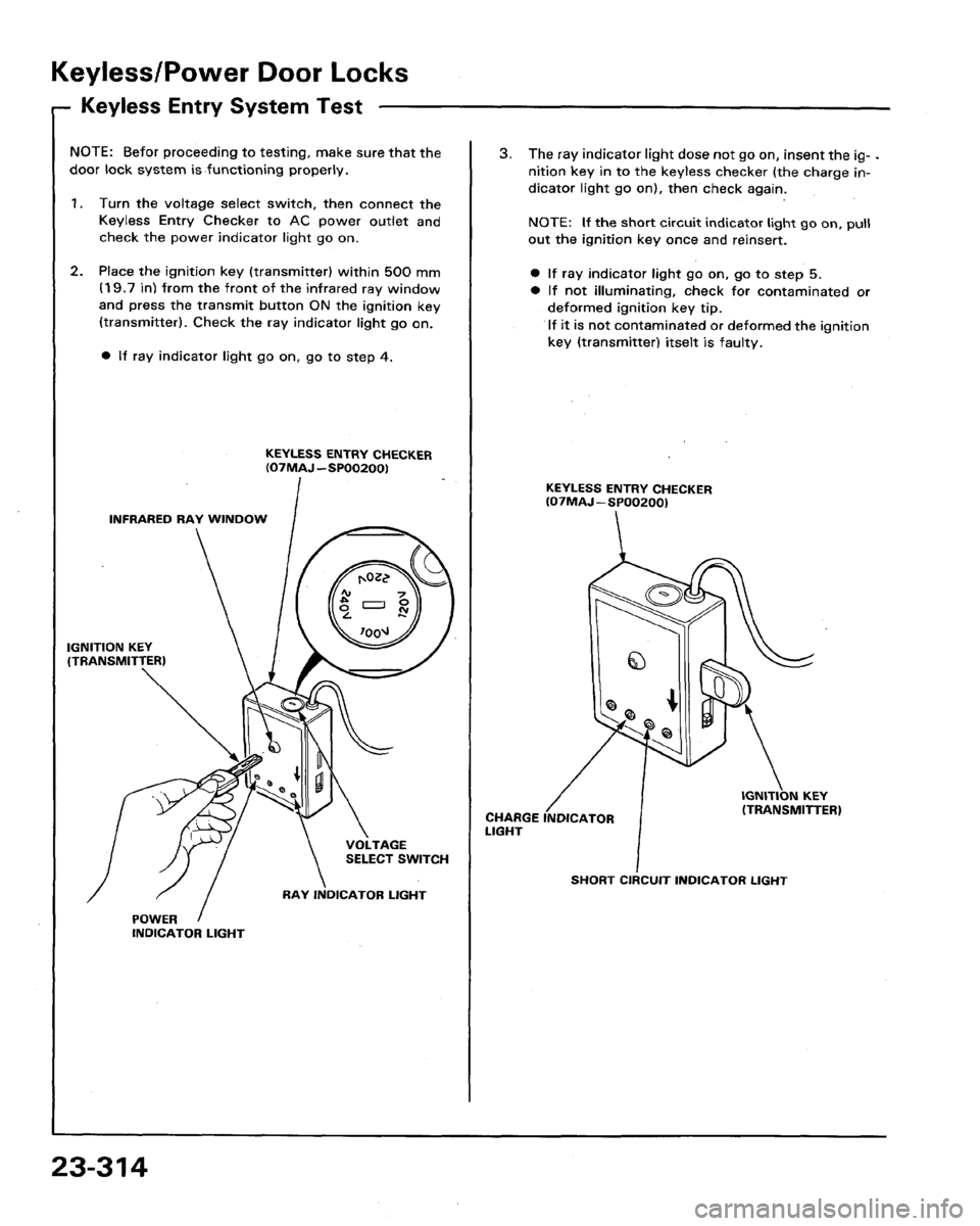 HONDA LEGEND 1991 2.G Workshop Manual 