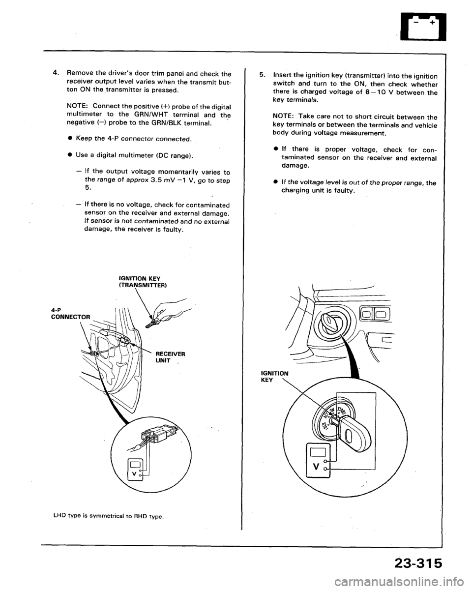 HONDA LEGEND 1991 2.G Workshop Manual 