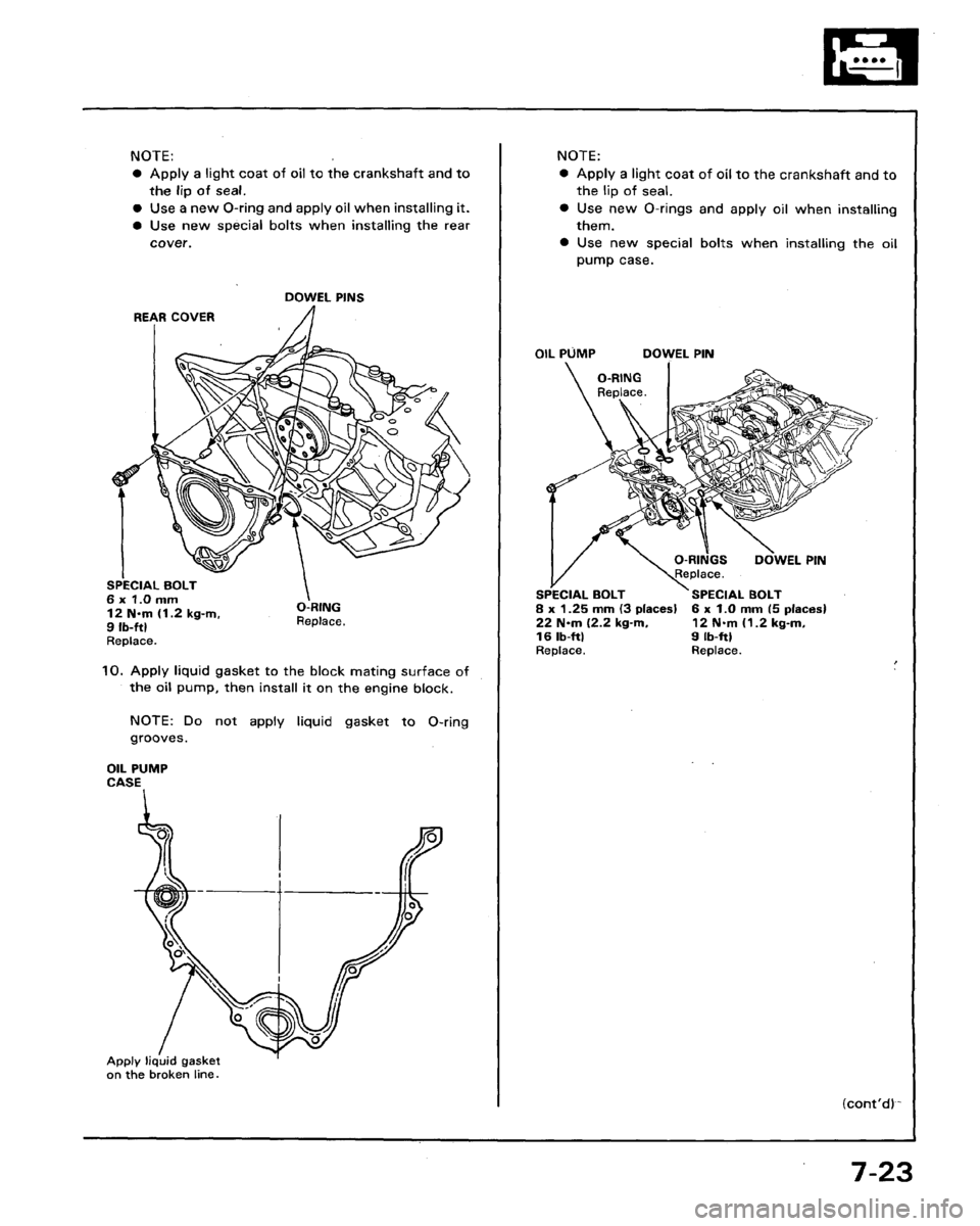 HONDA LEGEND 1991 2.G Workshop Manual 