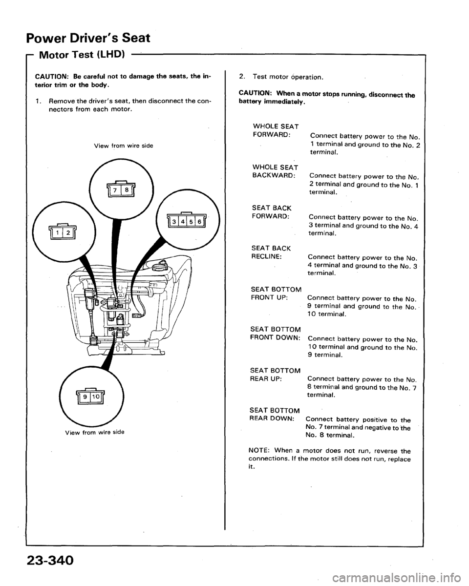 HONDA LEGEND 1991 2.G Workshop Manual 