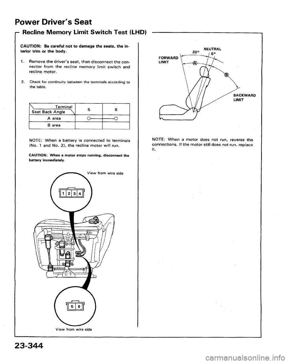 HONDA LEGEND 1991 2.G Workshop Manual 