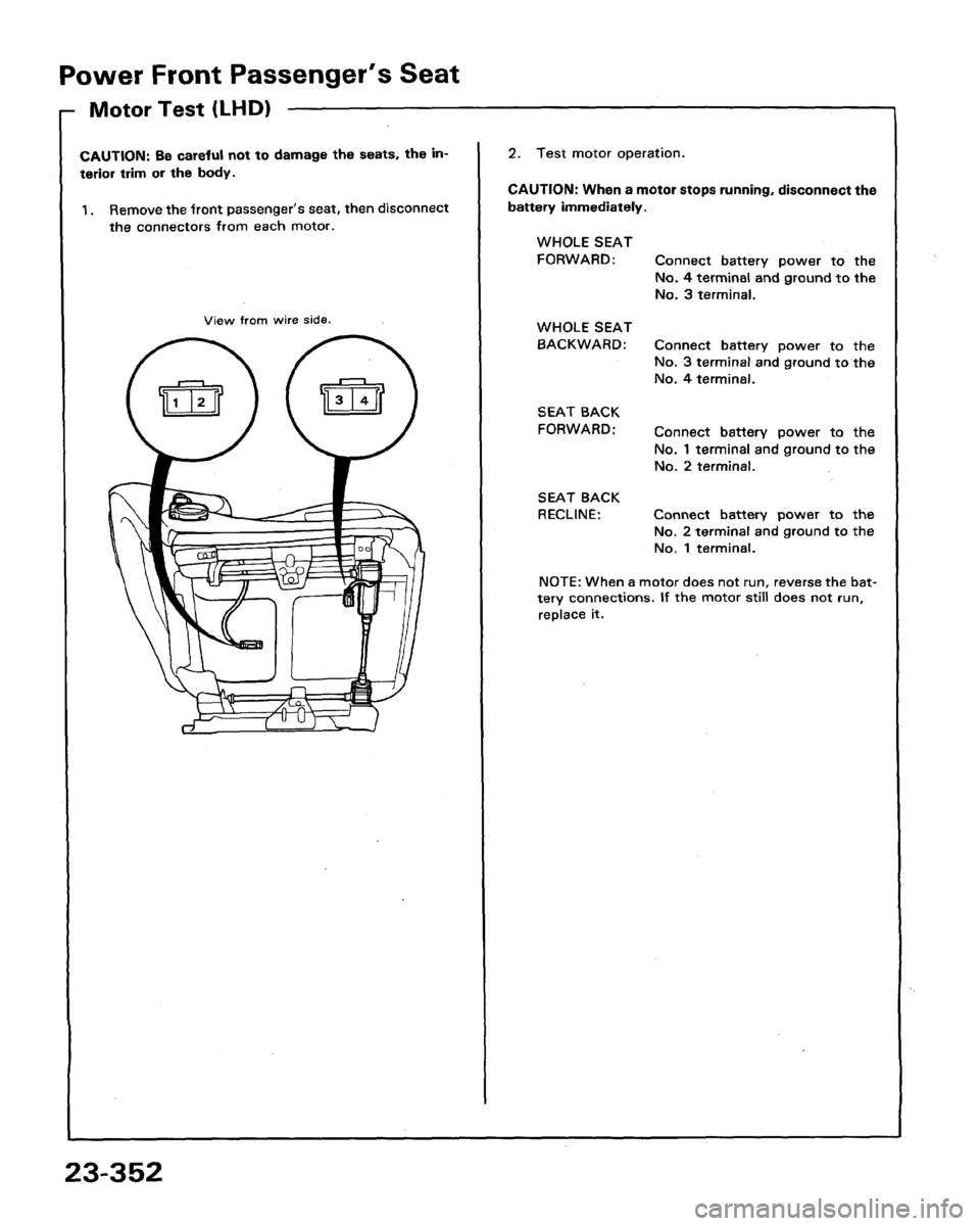 HONDA LEGEND 1991 2.G Workshop Manual 