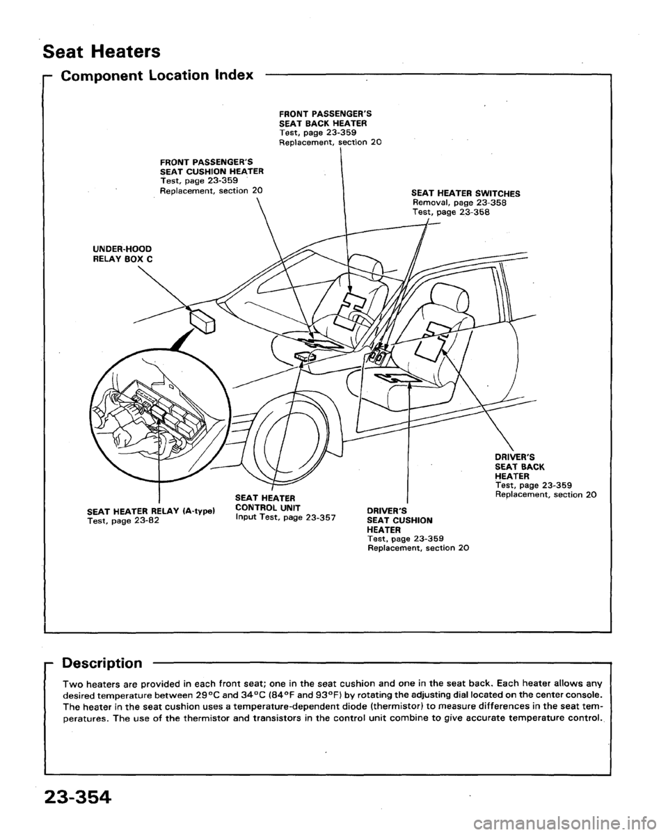 HONDA LEGEND 1991 2.G Workshop Manual 
