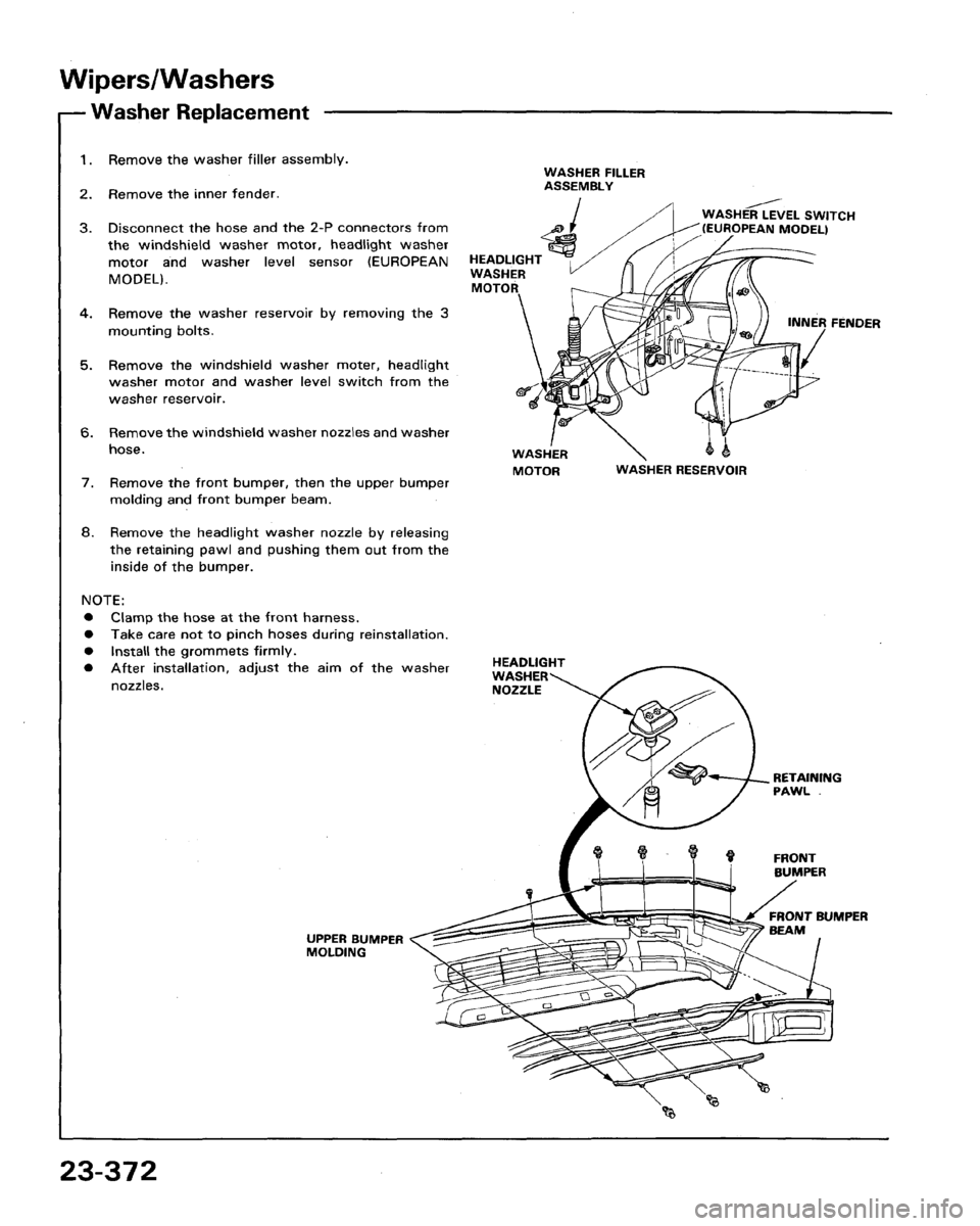 HONDA LEGEND 1991 2.G Workshop Manual 