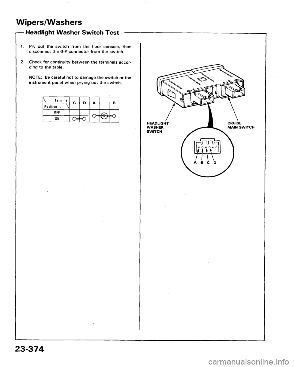 HONDA LEGEND 1991 2.G Workshop Manual 