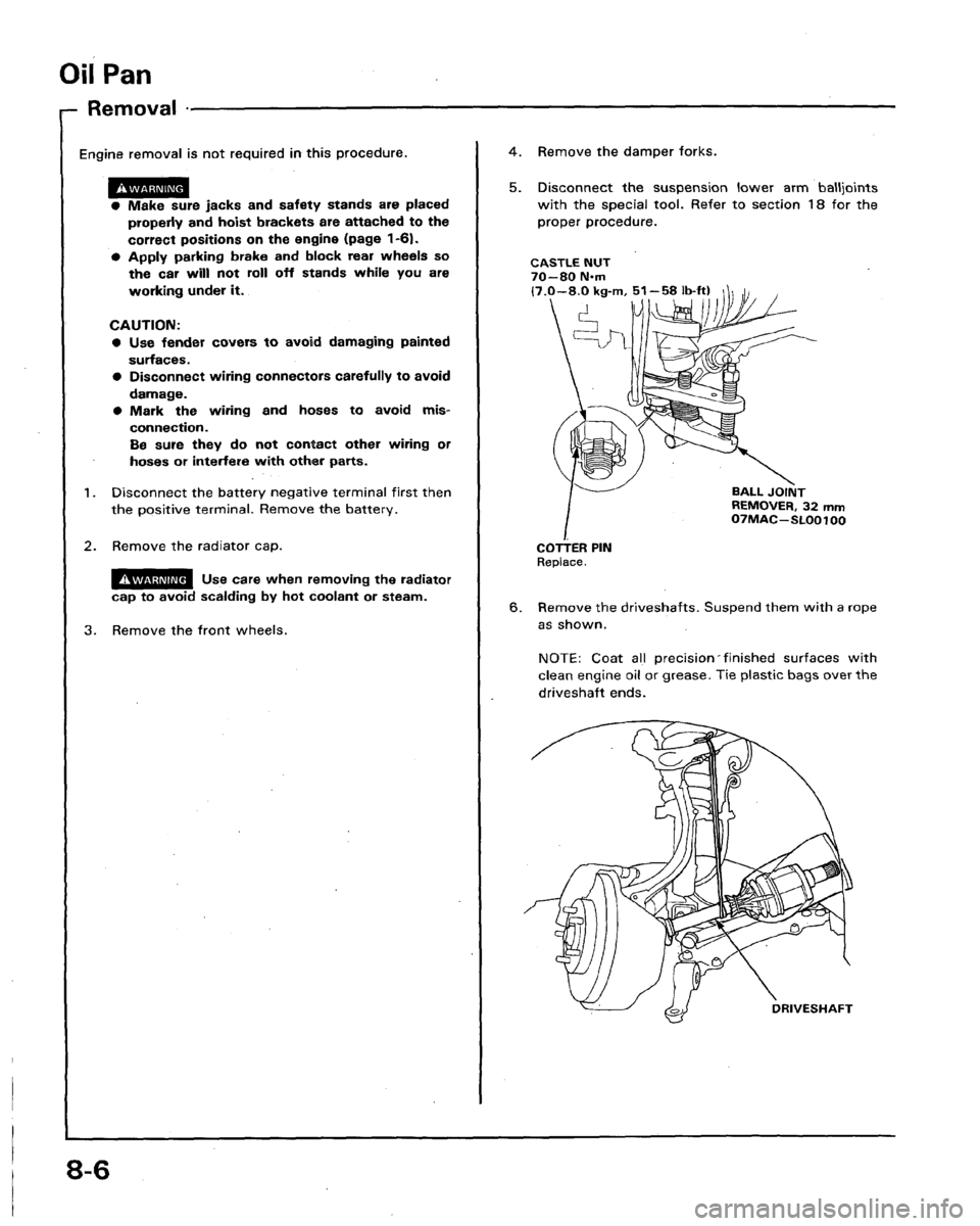 HONDA LEGEND 1991 2.G Workshop Manual 