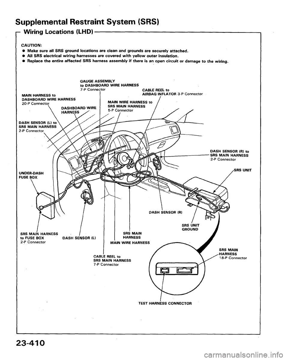 HONDA LEGEND 1991 2.G Workshop Manual 
