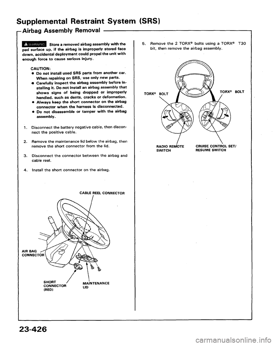 HONDA LEGEND 1991 2.G Workshop Manual 