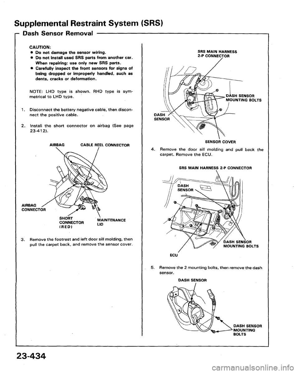 HONDA LEGEND 1991 2.G Workshop Manual 