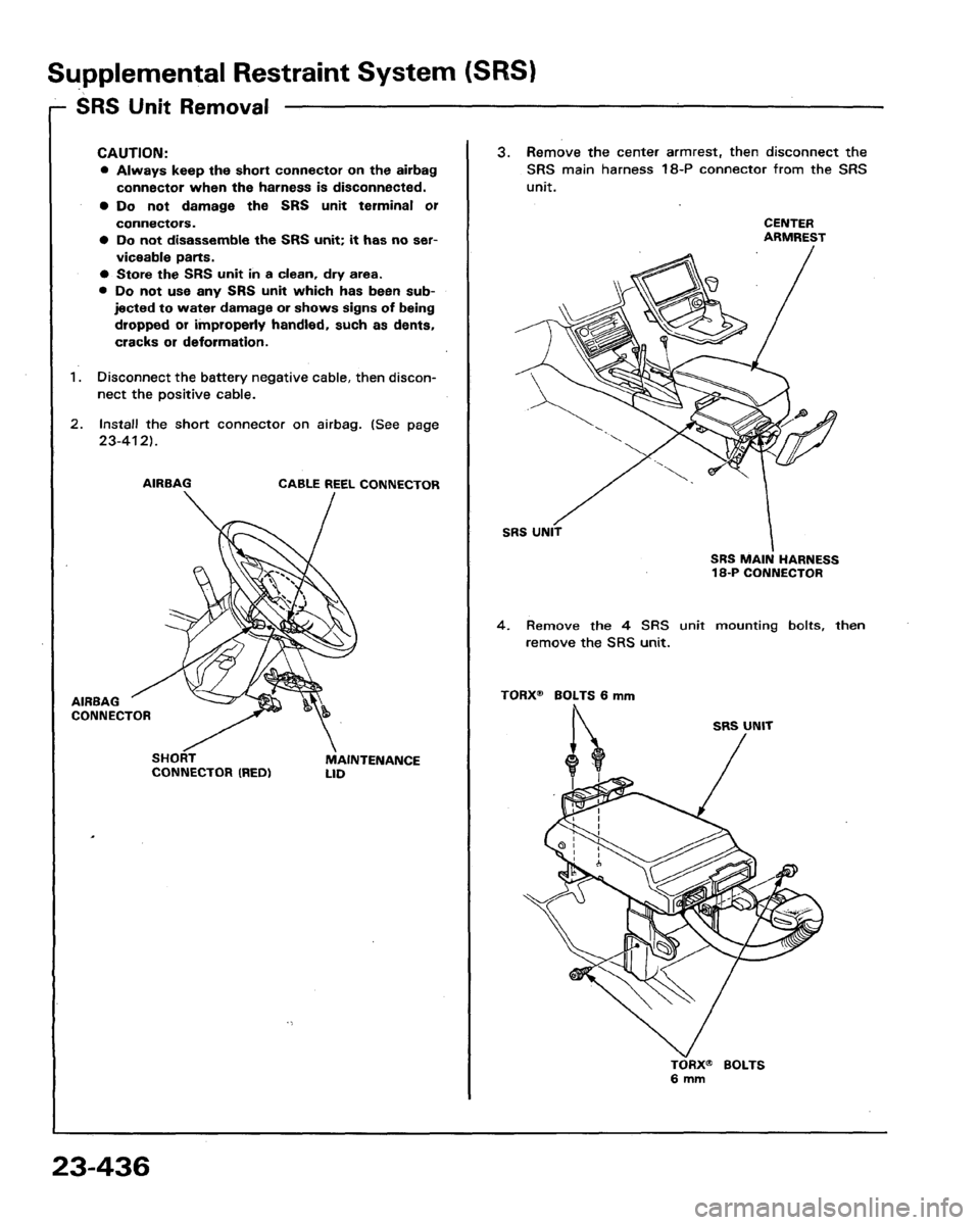 HONDA LEGEND 1991 2.G Workshop Manual 