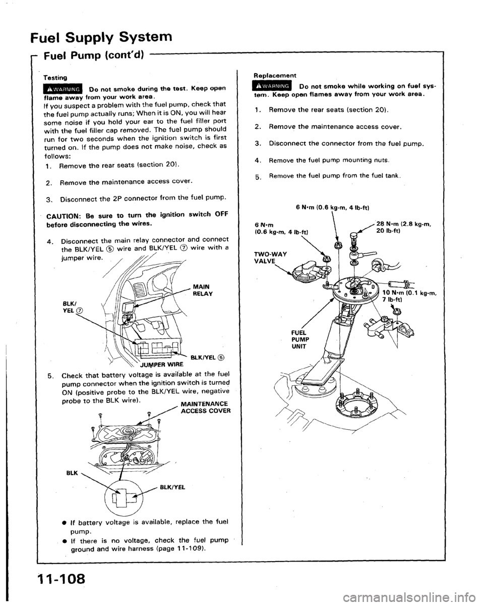HONDA LEGEND 1991 2.G Workshop Manual 