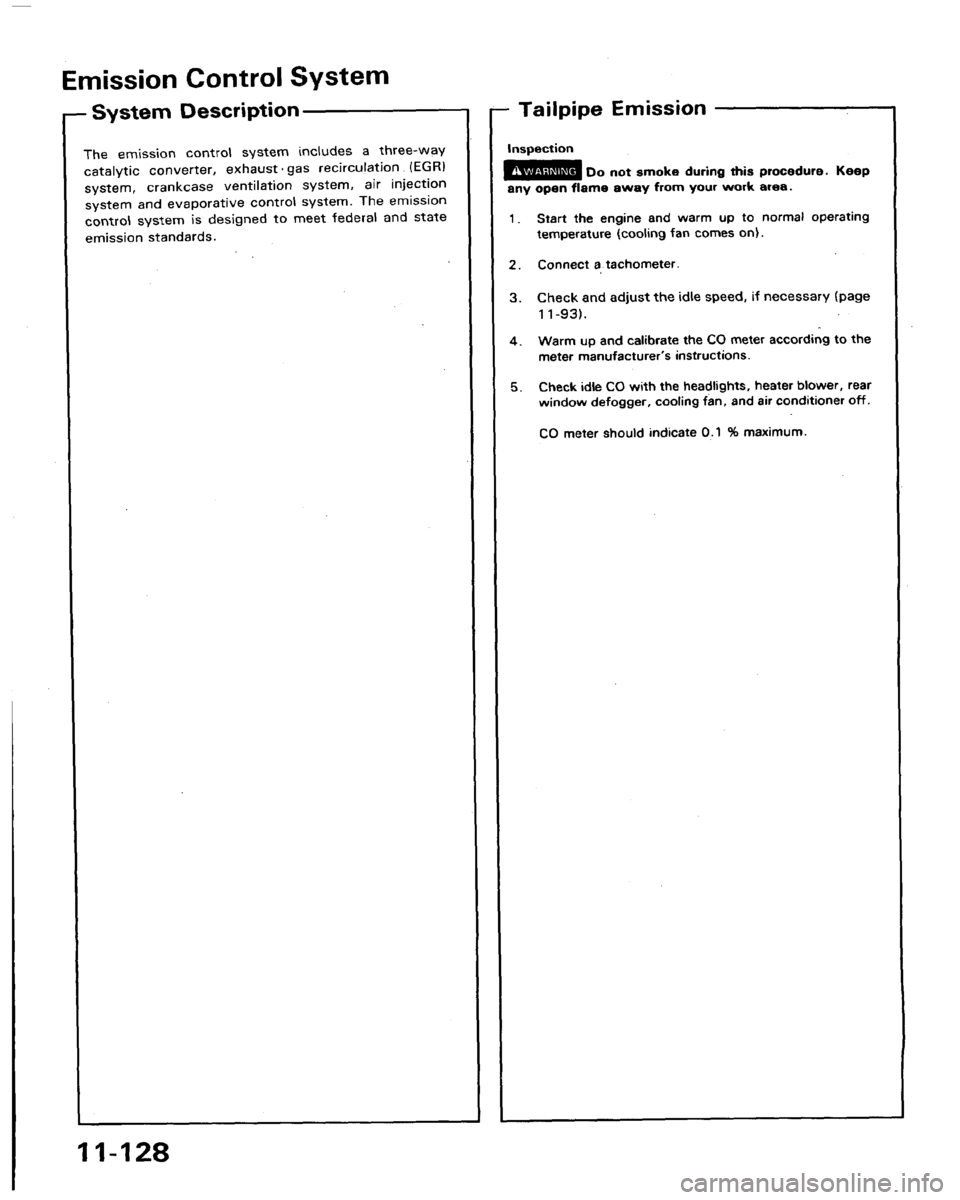 HONDA LEGEND 1991 2.G Workshop Manual 