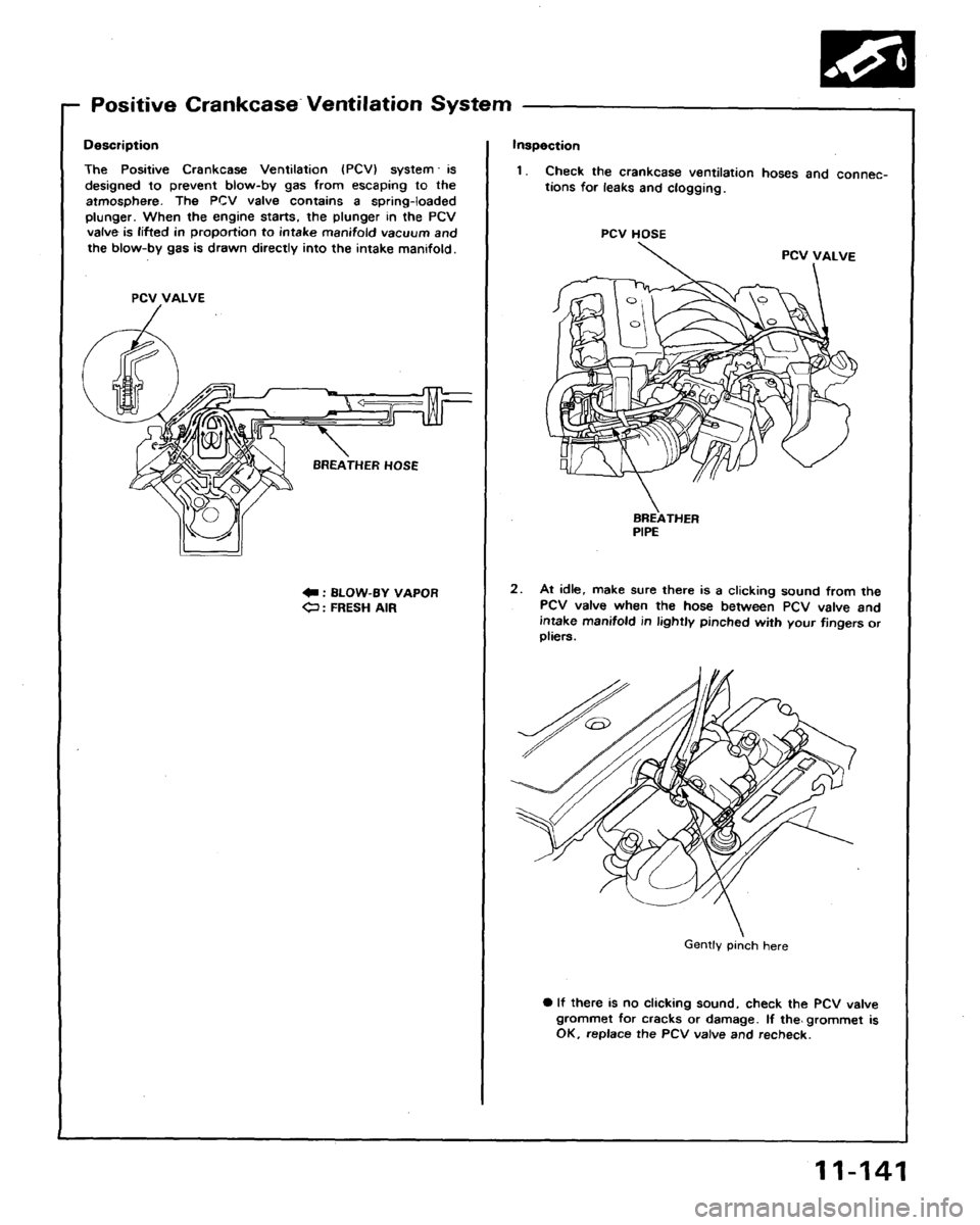 HONDA LEGEND 1991 2.G Workshop Manual 