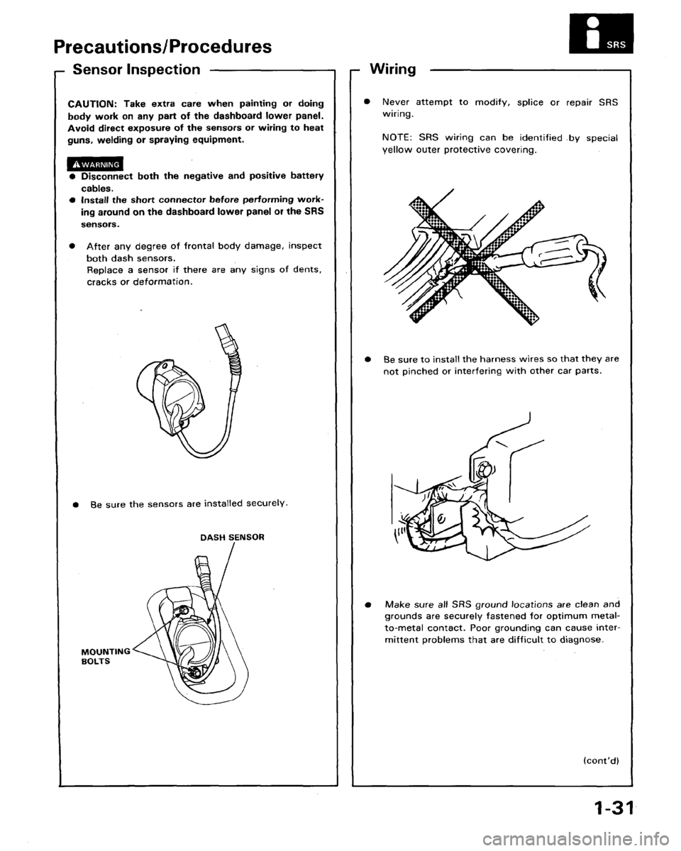 HONDA LEGEND 1991 2.G Workshop Manual 