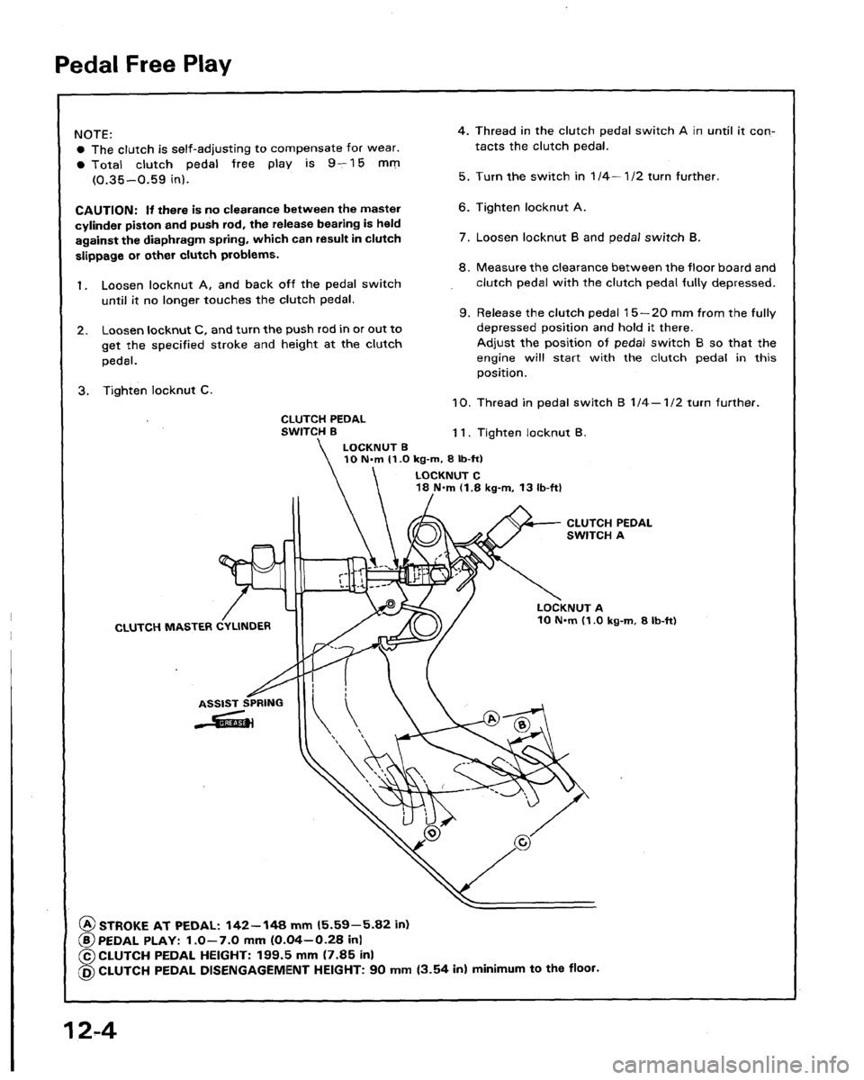 HONDA LEGEND 1991 2.G Workshop Manual 