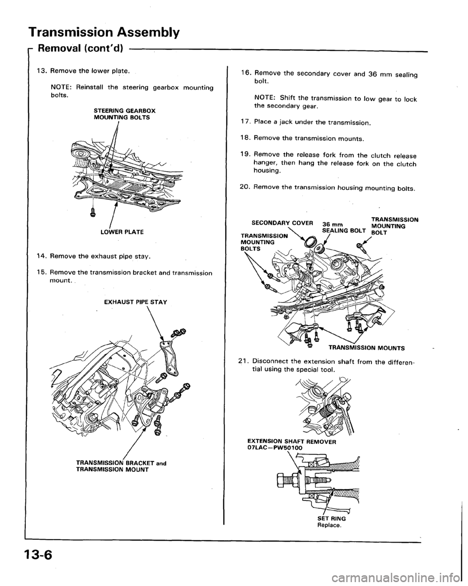 HONDA LEGEND 1991 2.G Workshop Manual 