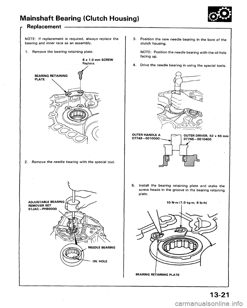 HONDA LEGEND 1991 2.G Workshop Manual 