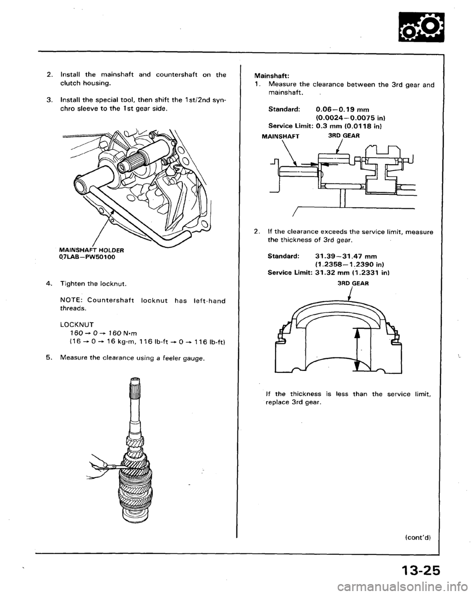 HONDA LEGEND 1991 2.G Workshop Manual 