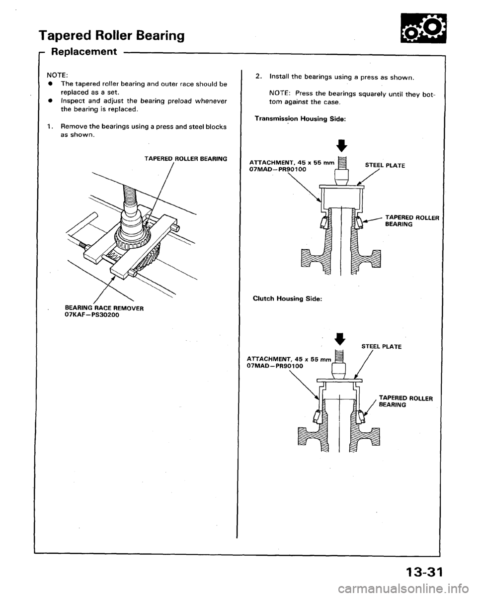 HONDA LEGEND 1991 2.G Workshop Manual 