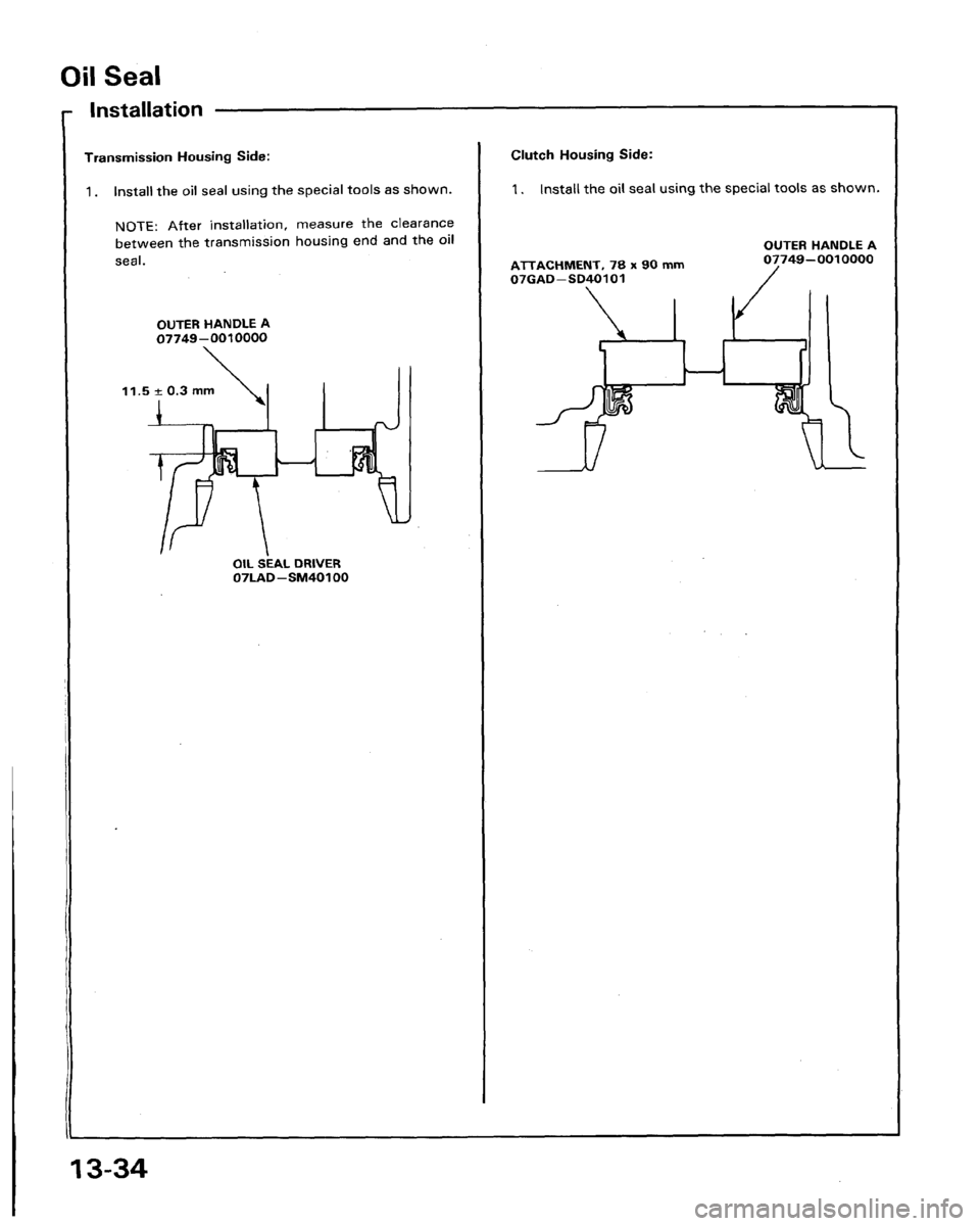HONDA LEGEND 1991 2.G Workshop Manual 