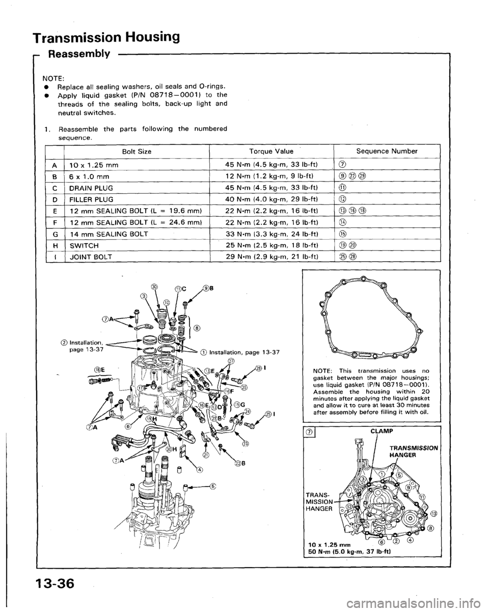 HONDA LEGEND 1991 2.G Workshop Manual 