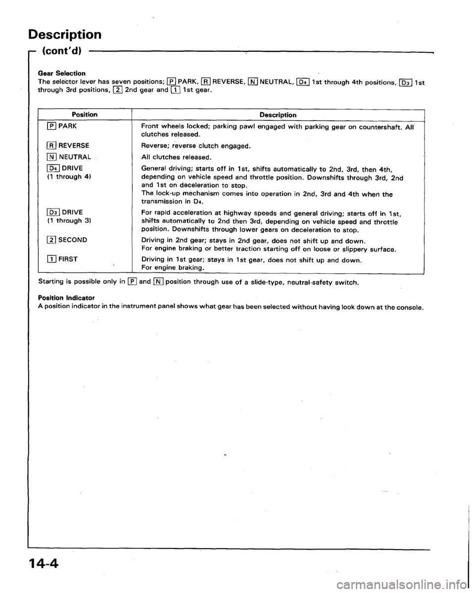 HONDA LEGEND 1991 2.G Workshop Manual 