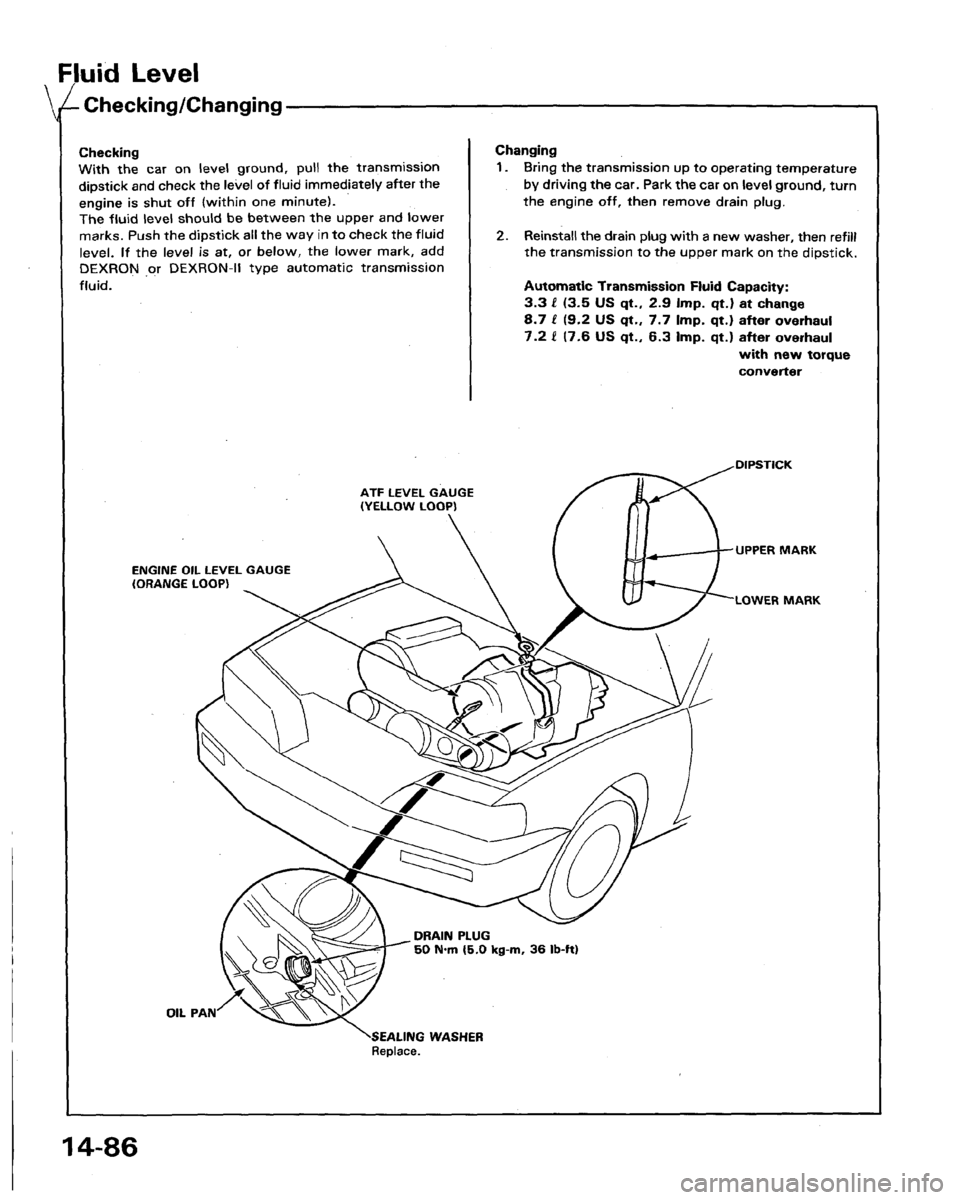 HONDA LEGEND 1991 2.G Workshop Manual 