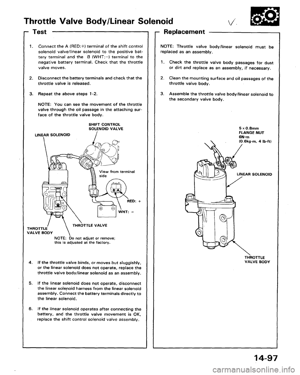 HONDA LEGEND 1991 2.G Workshop Manual 